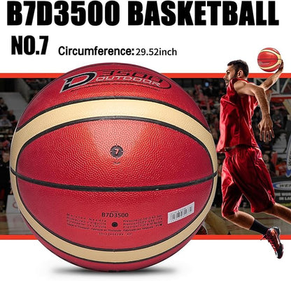 Training Soft Touch Rubber and Faux Leather Fighting Basketball, High Bounce Indoor Outdoor Basketball Gift