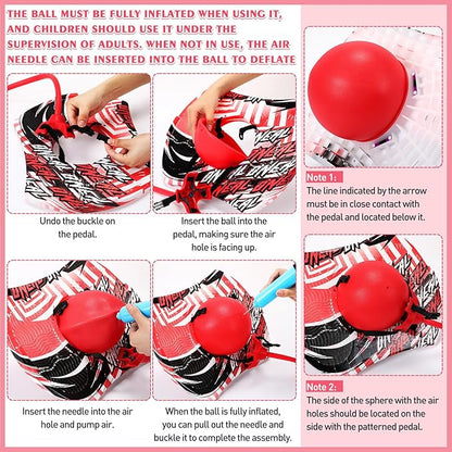 Layhit 2 Pcs Pogo Jumper with Handle for Kids Pump Pogo Ball Stick Jumper Balance Bounce Ball with Pump and Strong Grip for Adults Teen Indoor Outdoor