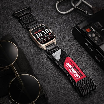 Rugged Nylon Sports Strap With Woven Loop Design, Compatible With Venu 2, 3, Plus, Sq, Sq 2, Music (Not 2S)