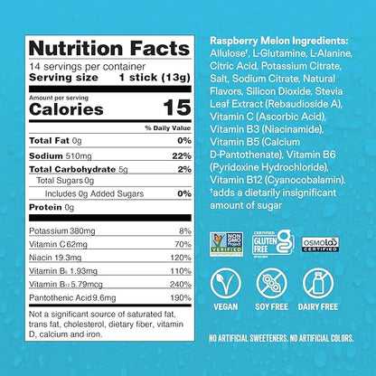 Liquid I.V.® Hydration Multiplier Sugar-Free - Raspberry Melon | Electrolyte Powder Drink Mix | 1 Pack (14 Servings)
