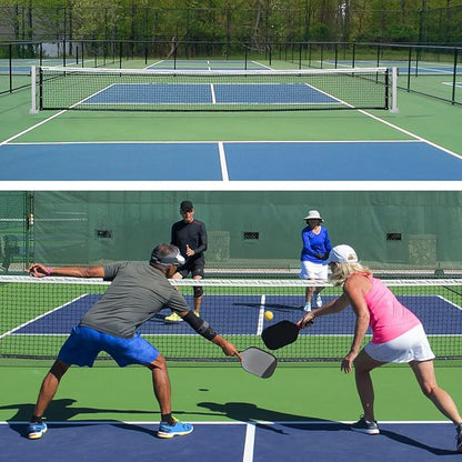 Pro Pickleball Net Portable with Wheels – 22ft Heavy Duty Pickleball Net System with Sturdy Aluminum Frame for Outdoor & Indoor – Nylon Net & Carrying Bag for Pickleball, Tennis, Badminton