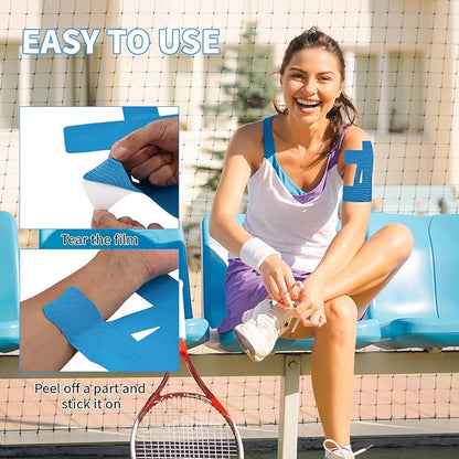 20PCS Kinesiology Tape for Shoulder, Shoulder Tape for Pain Relief Precut,Waterproof Breathable Shoulder Support & Stability Elastic, Latex-Free, Non-irritating to The Skin,Athletic Tape Four Colors