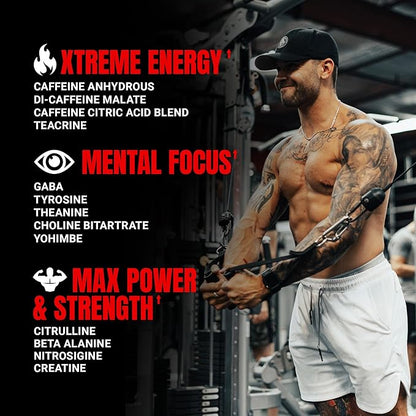 PROSUPPS Mr. Hyde Xtreme Pre Workout Powder with Creatine, Beta Alanine & Caffeine ??Extreme Energy, Pumps, Focus & Performance - Fitness & Gym Supplements for Men & Women (Watermelon, 30 Servings)