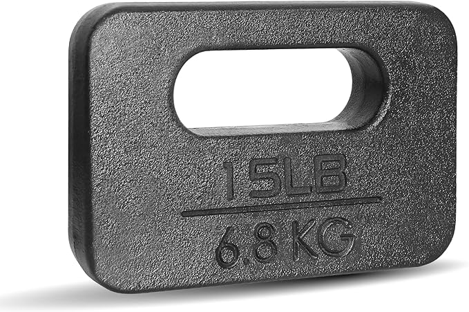 Yes4All Ruck Weight Plate, Cast Iron Rucking Plates with Wide Grip for Swings, Squat, Strength, Weighted Vest Training - Multiple Rucking Weights: 10LB to 45LB