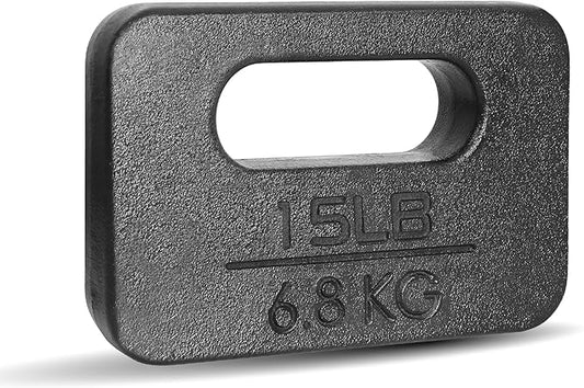 Yes4All Ruck Weight Plate, Cast Iron Rucking Plates with Wide Grip for Swings, Squat, Strength, Weighted Vest Training - Multiple Rucking Weights: 10LB to 45LB