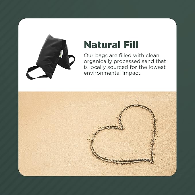 Yoga Sand Bags - 10 LB - Pilates Weights - Workout Equipment - Sand Bags for Weight Training - Fitness - Home Gym - Photography Accessories - Sandbags - Tent weights - Leg Weights - Made in USA