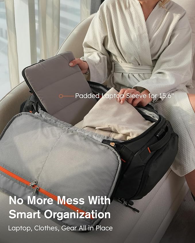 Tolaccea Gym Bag for Men with Shoe Compartment Wet Pocket, 40L Convertible Duffle Bag Gym Backpack Waterproof Sports Travel Bags with Extra 16'' Laptop Bag, 3-in-1 Workout Duffel Carry On for Airplane