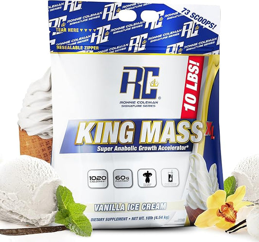 Ronnie Coleman Signature Series King Mass XL Mass Gainer Protein Powder ??Vanilla Ice Cream Weight