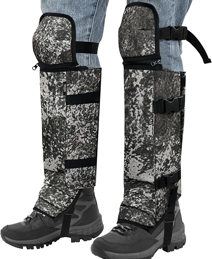 Snake Gaiters Leg Guards, Waterproof Snake Guards, Adjustable Snake Bite Protection for Lower Legs, Snake Chaps for Men&Women