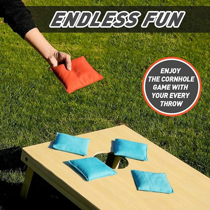 Cornhole Bags Set of 8 Regulation Corn Hole Bean Bags for Cornhole Game, Professional Weather Resistant Corn Hole Bags with Tote Bag
