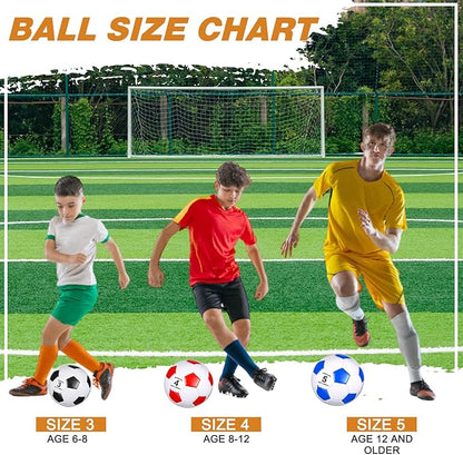 12 Set Christian Charity Donation Supplies Soccer Balls with Pumps and Drawstring Bags Soccer Training Ball Outdoor Practice for Kids Youth Adults Operation Christmas