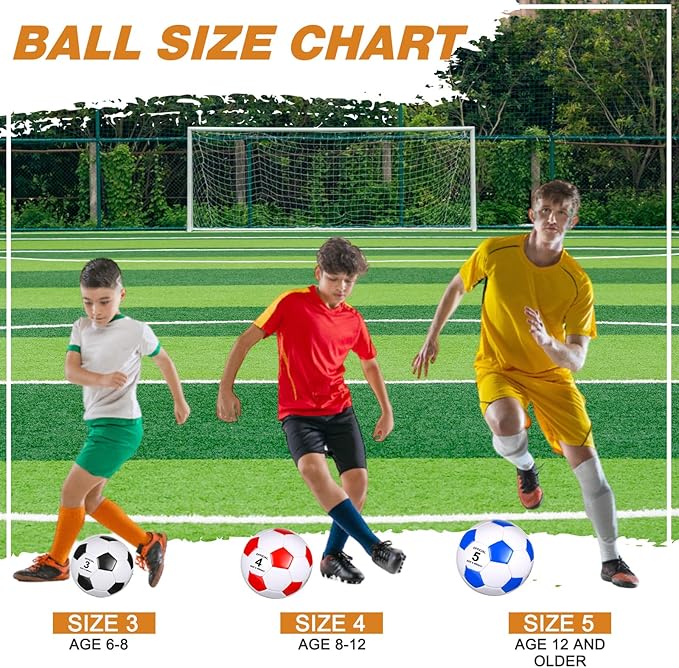 12 Set Christian Charity Donation Supplies Soccer Balls with Pumps and Drawstring Bags Soccer Training Ball Outdoor Practice for Kids Youth Adults Operation Christmas