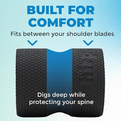 Chirp Wheel Foam Roller ??Targeted Back & Neck Relief, Lumbar Spine Stretcher, Spinal Decompression Back Stretcher, Massage Roller with Density Foam for Physical Therapy, Supports 500lbs, 4-Inch Mint