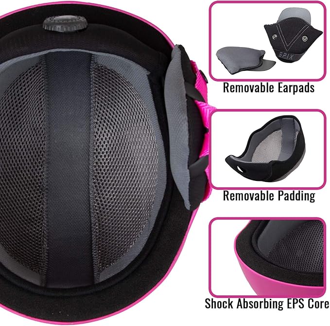 SPIX Ski Helmet Snowboard Helmet - ASTM Safety Standard Size Adjustable for Adults Youth Men and Women