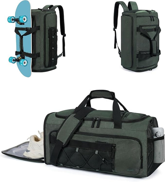 CLUCI Gym Bag for Men & Women, 35L Sports Duffle Bag for Travel,4 in 1 Weekender Bag,Overnight