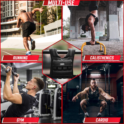 MVRK Weighted Vest Men 35lbs - Weighted Workout Vest With Removable Iron Weights, Heavy Duty