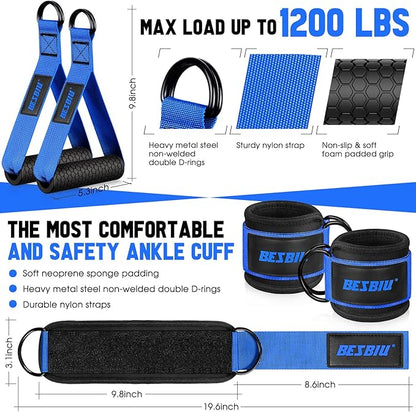 Heavy Resistance Bands for Working Out, 300lbs/360lb/420lb Exercise Bands Workout Bands with Handles, Door Anchor, Ankle Straps, Home Gym Workout Equipment for Men Fitness Strength Training Stretching