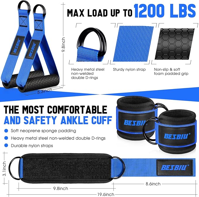 Heavy Resistance Bands for Working Out, 300lbs/360lb/420lb Exercise Bands Workout Bands with Handles, Door Anchor, Ankle Straps, Home Gym Workout Equipment for Men Fitness Strength Training Stretching