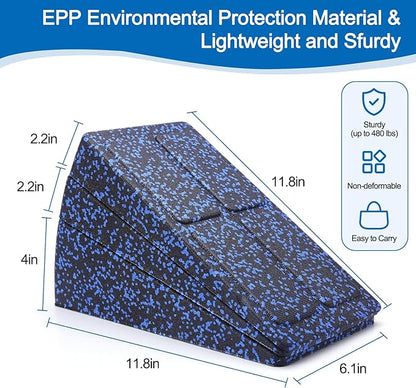 Slant Board Squat Wedge for Calf Stretchingï¼? Pcs 12" x 6.3" Foot Stretcher Balance Board for Plantar Fasciitis, Adjustable Foam Slant Board Wedge Great for Exercises