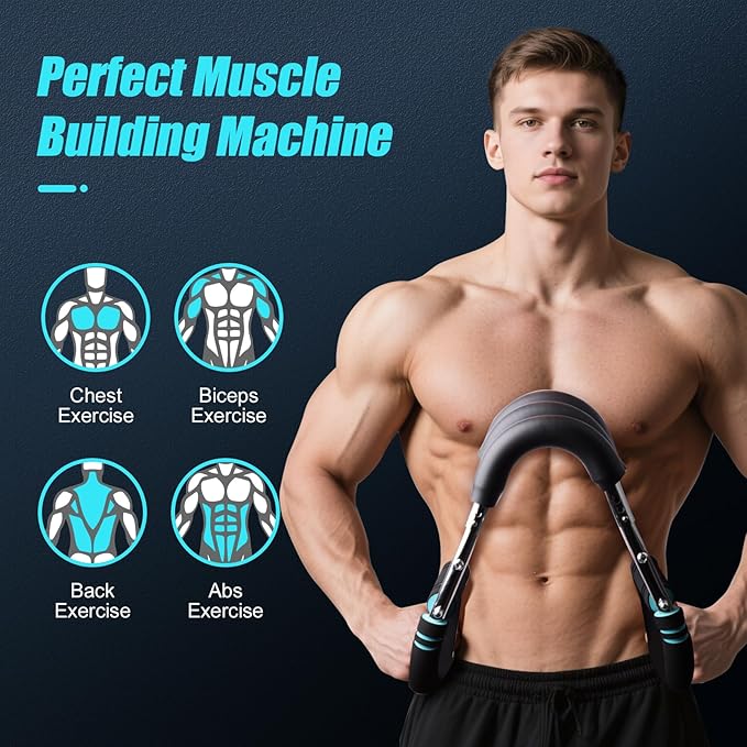 Twister Arm Trainer, 40-100Lb Adjustable Chest Workout Equipment, Portable Detachable Chest Workout Device Equipment, Arm Trainer for Chest Clip Muscle & Arm Strength, Red and Blue (Random Color)