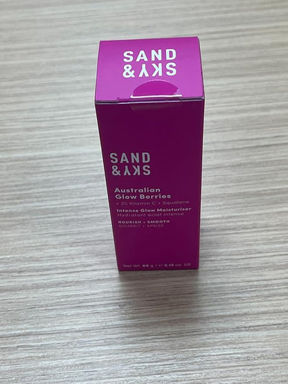 Sand & Sky Australian Glow Berries Brightening Moisturizer with Vitamin C & Squalane - Glow-Boosting Face Cream, Anti-Aging Formula, For Dull Skin