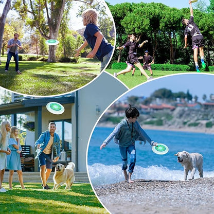 49 LEDs Flying Ring: Super Bright LED Flying Disc, Light Up Flying Disc with 16 Million Color RGB, Rechargeable 175g Flying Ring for Camping Games Beach Birthday Easter Gifts for Kid Adult