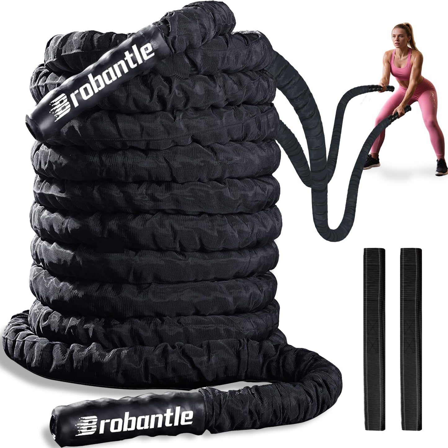 Battle Rope 40FT Battle Rope for Exercise Workout Rope Exercise Rope Battle Ropes for Home Gym