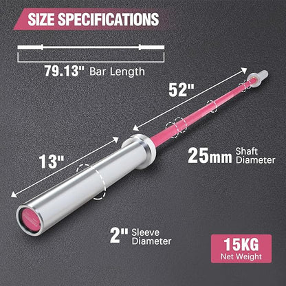 PROOFGOLD 6.6ft/7ft Olympic Barbell Bar 35Lb(15kg)/45LB(20kg) Barbell,Bench Press Bar for Squats and Deadlifts,Olympic Weight Bar for Home Gym,Womens Mens barbell(2inch),500LB/700LB/1000LB
