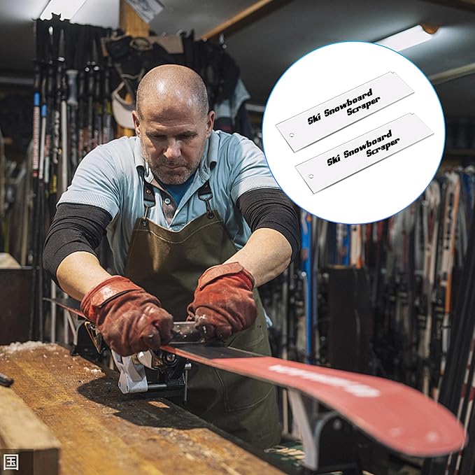 Snowboard Wax Plastic Scraper- Ski Wax Scraper- Ski Snowboard Plastic Scraper for Removing The Extra Cooled Wax (9 x 2.2 Inch)