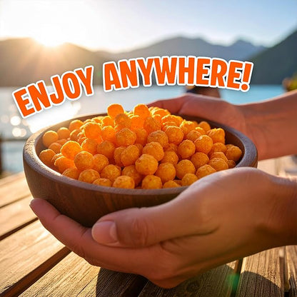 Twin Peaks Low Carb, Keto Friendly Protein Puffs, (Nacho Cheese), 2 Servings, 3 Pack (60g, 42g Protein, 4g Carbs)