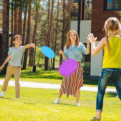 24pcs Flying Disc 7 Inch Silicone Flying Disks Bulk for Dog Outdoor Backyard Lawn School Teaching Early Education Sports Games Party Favors, 6 Colors