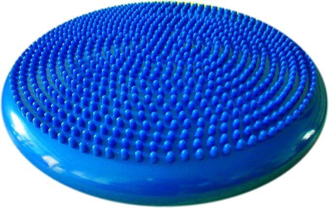 AppleRound Inflated Wobble Cushion with Hand Pump, Air Stability Board (Extra Thick), Core Balance Disc for Adults, Sensory Wiggle Seat for Kids, Flexible Seating for All Age, 13.5in / 34cm Diameter