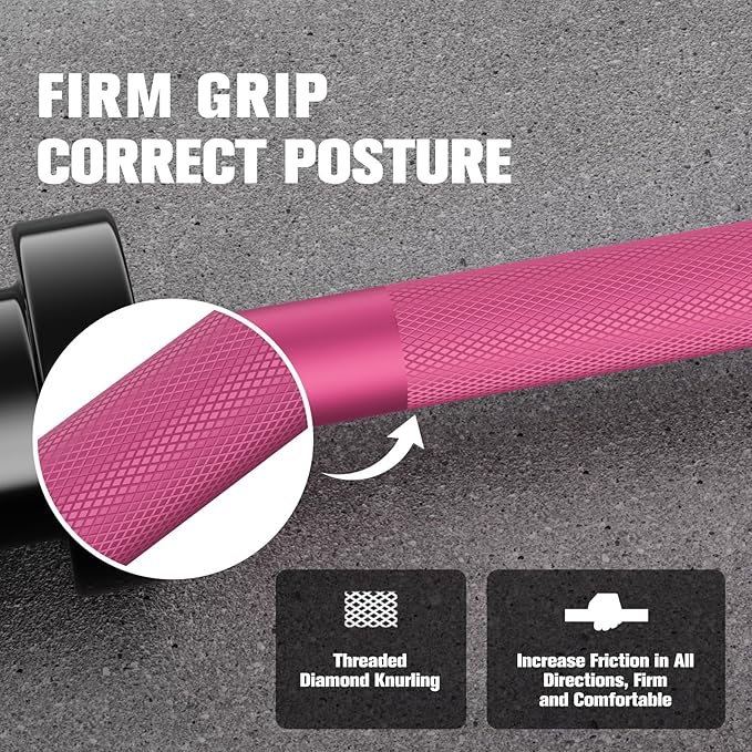 RITFIT Olympic Barbell 4ft/4.8ft/6ft - 2 Inch Weight Bar for Strength Training, Weightlifting, Squat, Deadlift, Bench Press, Curl, Overhead Press - 350lbs/500lbs Capacity