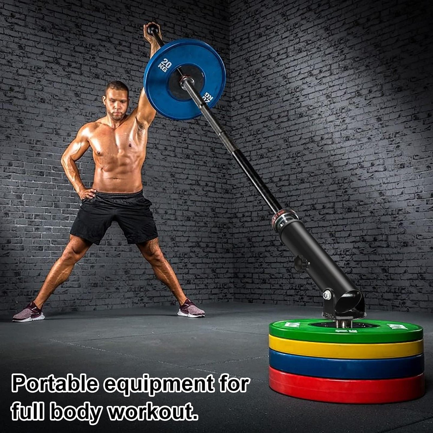 BRTGYM T Bar Row Landmine Attachment for 2" Olympic Bars, Heavy-Duty Steel, 360° Swivel, Workout