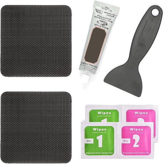 Trampoline Patch Repair Kit 4"X 4" Square On Patches | Repair Trampoline Mat Tear or Hole in a Trampoline Mat