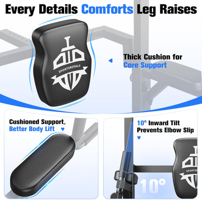 SPORTSROYALS Pull Up Power Tower Dip Station for Home Gym Workouts