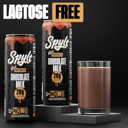 High Protein Max Chocolate Milk with 140mg Caffeine & 20g Protein - 90 Calories, Ready to Drink, Sugar Free, Lactose Free Milk, Perfect for Workout Recovery & Afternoon Pick Me Up - 12 Count