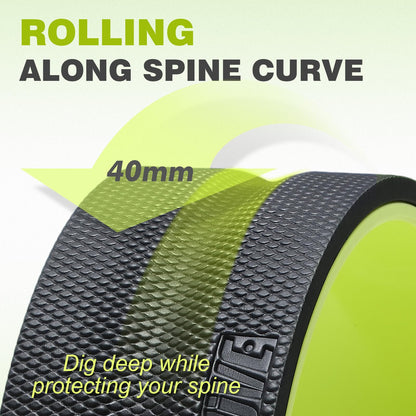 Back Roller Wheel - 3 Pack Yoga Foam Roller for Physical Therapy & Back Stretcher, Deep Tissue