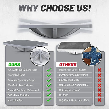 Advanced Wood Balance Board, 360 Degree Rotation and Tilt - Non-Slip 500 lbs Wobble Board for Standing Desk, Physical Therapy and Yoga Practice, Core Strength, Stability for Men, Women, Young and Old