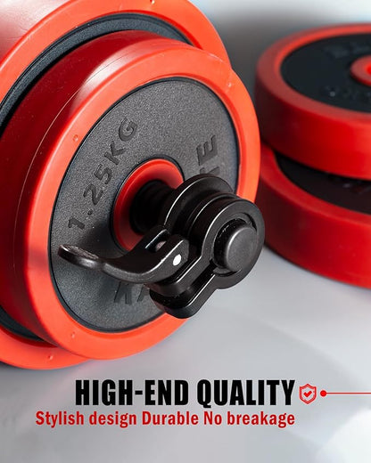 Narrow Barbell Clips 2.5cm Width for Olympic Bars, 0.9-1.18inch Adjustable Weight Clamps, Quick Release Locking Collars for Weightlifting