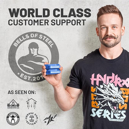 Magnetic Barbell Collars [Bells of Steel] Premium Weight Bar Clamps, Quick Release Barbell Clips, Olympic Barbell Clamps, High Strength Nylon Gym Clips, Pair, Blue