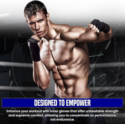 RDX Boxing Hand Wraps Inner Gloves Men Women, Half Finger Elasticated Bandages, Under Mitts Fist Protection, Muay Thai, Kickboxing, MMA, Martial Arts Speed Bag Punching Training