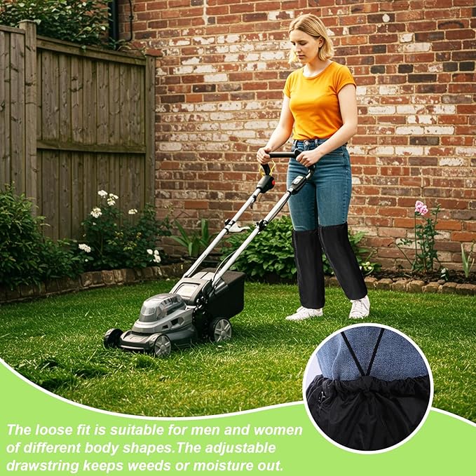 2 Pcs Lawn Care Leg Gaiters, Adjustable Leg Protectors Waterproof Garden Trimming Legs Chaps Legs Guard for Landscaping Farm Working Outdoor Hunting Hiking