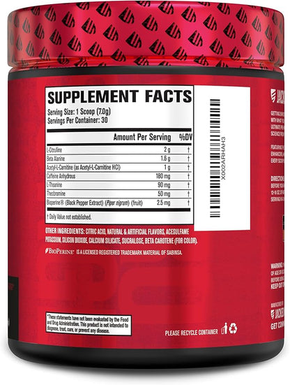 Jacked Factory NITROSURGE Shred Pre Workout Supplement - Energy Booster, Instant Strength Gains, Sharp Focus, Powerful Pumps - Nitric Oxide Booster & PreWorkout Powder - 30Sv, Orange Pineapple