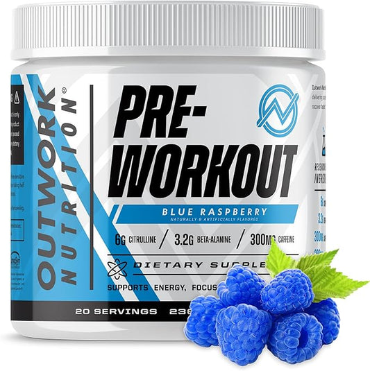 Outwork Nutrition Pre Workout Powder for Men & Women - Pre-Workout Supplements Without Creatine