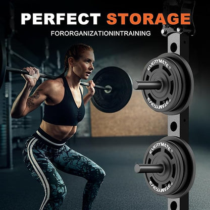 Weight Plate Holder, Weight Plate Storage Rack, Fitness Squat Rack Attachments, For Power Rack 2x2-3x2,Fit 2" Weight Plates