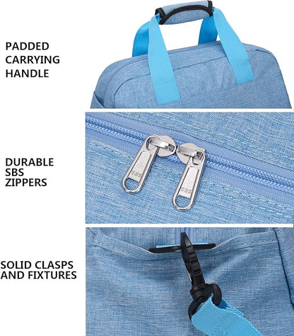 14 inch Small Gym Bag for Women & Men, Mini Duffel Bag for Travel Sports Lightweight Carry On Bag (Light Blue)