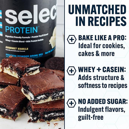 PEScience Select Protein Powder, Whey and Casein Blend, Clean Protein Powder for Women and Men, Low Calorie, Low Carb, Keto Friendly, Gluten Free - Gourmet Vanilla - 27 Servings