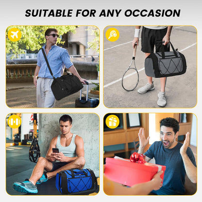 Vorspack 21 Inches Gym Bag for Men, Duffel Bag with Shoe Compartment