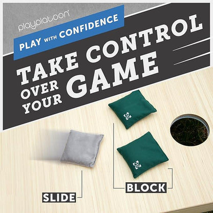 Professional Cornhole Bags - Set of 8 Regulation All Weather Double Sided - Sticky Side/Slick Side Bean Bags for Pro Corn Hole Game